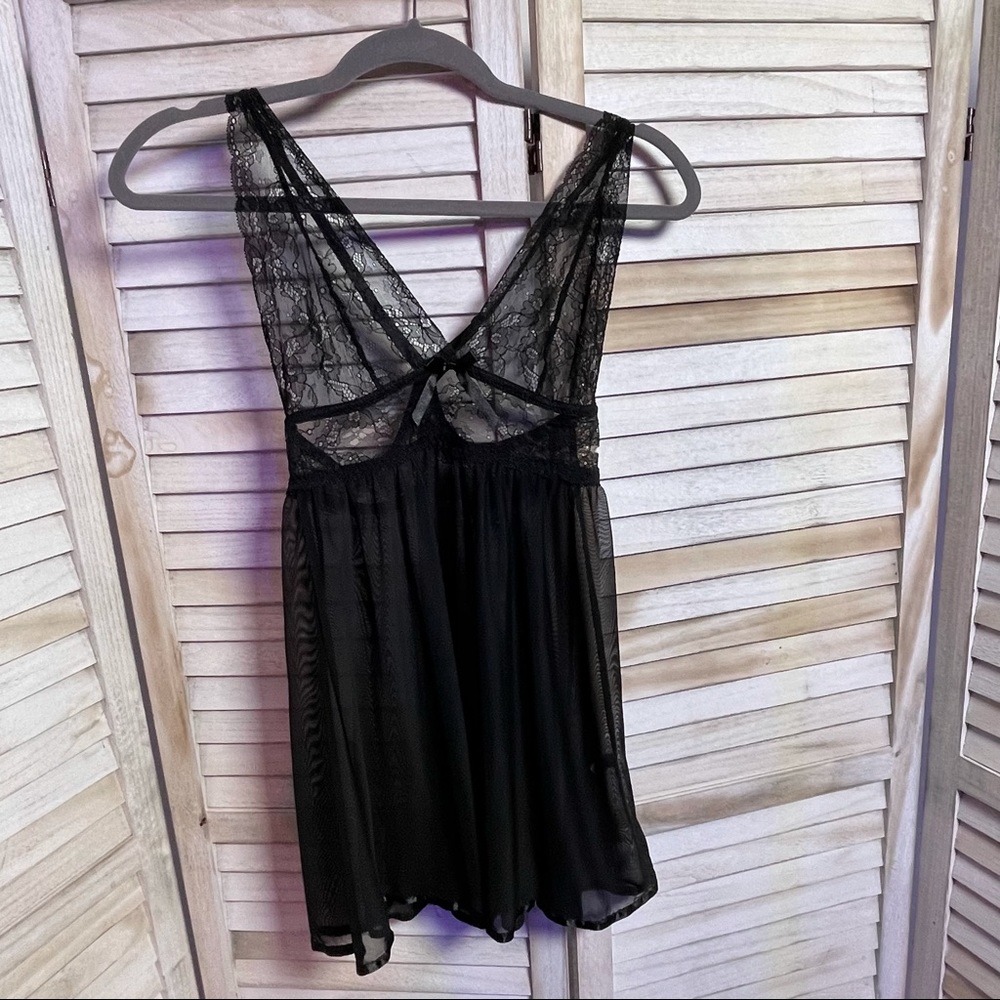 Black lace lingerie